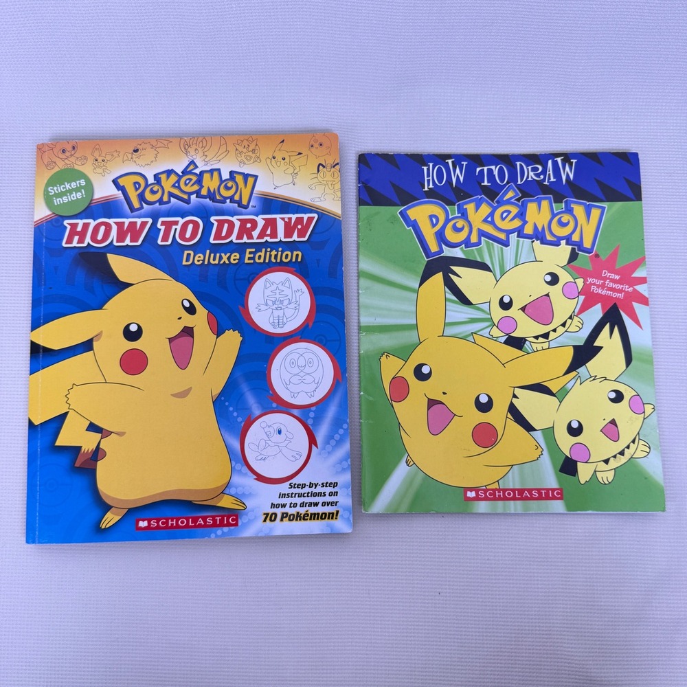 Pokemon How to Draw Books Deluxe‎ Edition + Gotta Draw Em All Books